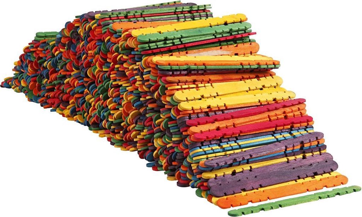 Creativ company creotime ensemble d'artisanat en bois construction 11,5 cm multi 1000 pièces