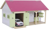 Globe pour enfants écurie rose avec 2 boxes et débarras 1:32