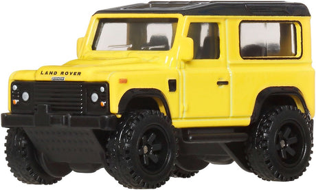 Hotwheels – culture automobile hw off-road land rover Defender 90, voiture, 3 ans, métal, plastique, noir, jaune