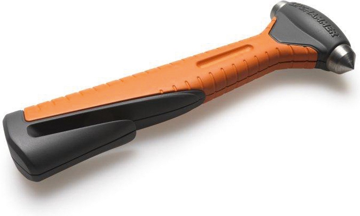 Lifehammer plus - marteau de sécurité avec double tête de marteau extra dure - marteau de secours avec coupe-ceinture intégré - marteau de sécurité brise les vitres latérales et arrière