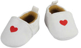 Chausson de poupée Heless avec coeur, 38-45 cm