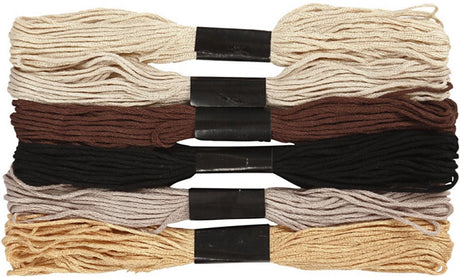 Fil à broder Creativ company, épaisseur 1 mm, naturel, 6 pelotes 1 boîte