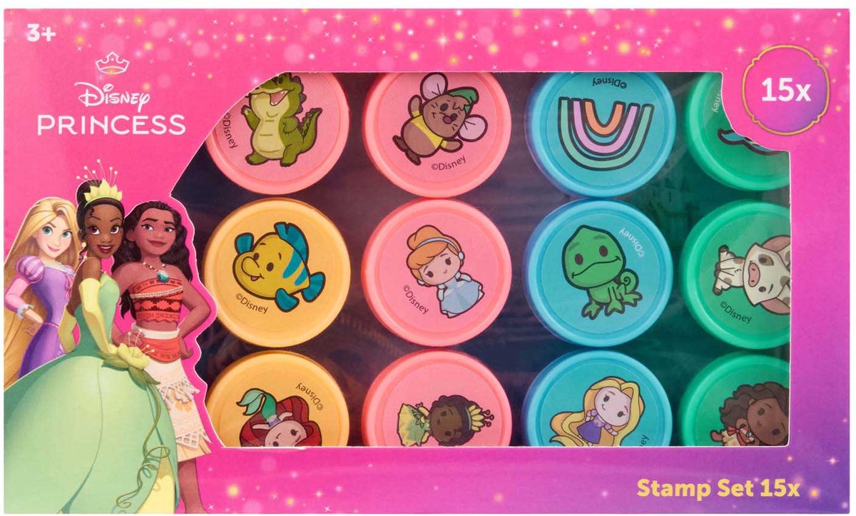 Ensemble de tampons princesse Disney Canenco, 15 pièces.