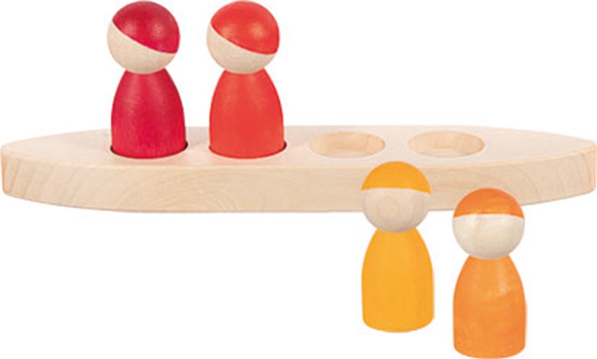Goki Wooden Play figures dans un bateau, 5dlg.