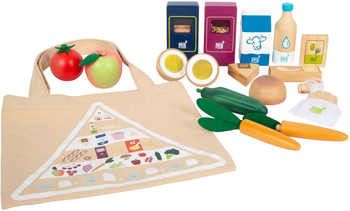 Small foot - set de nourriture végétarienne en bois, 17 pièces.