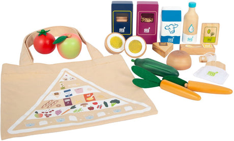 Small foot - set de nourriture végétarienne en bois, 17 pièces.
