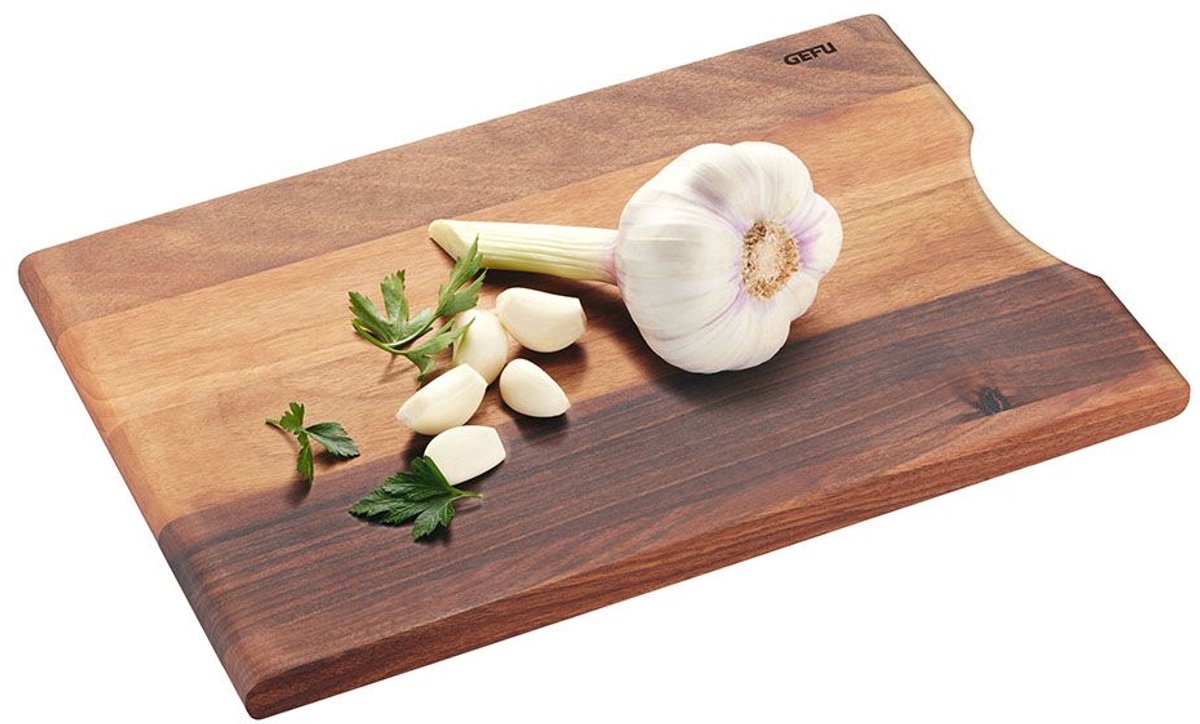 Gefu enno planche à découper en bois de noyer 30 x 20 cm - planche à découper en bois de luxe - double face