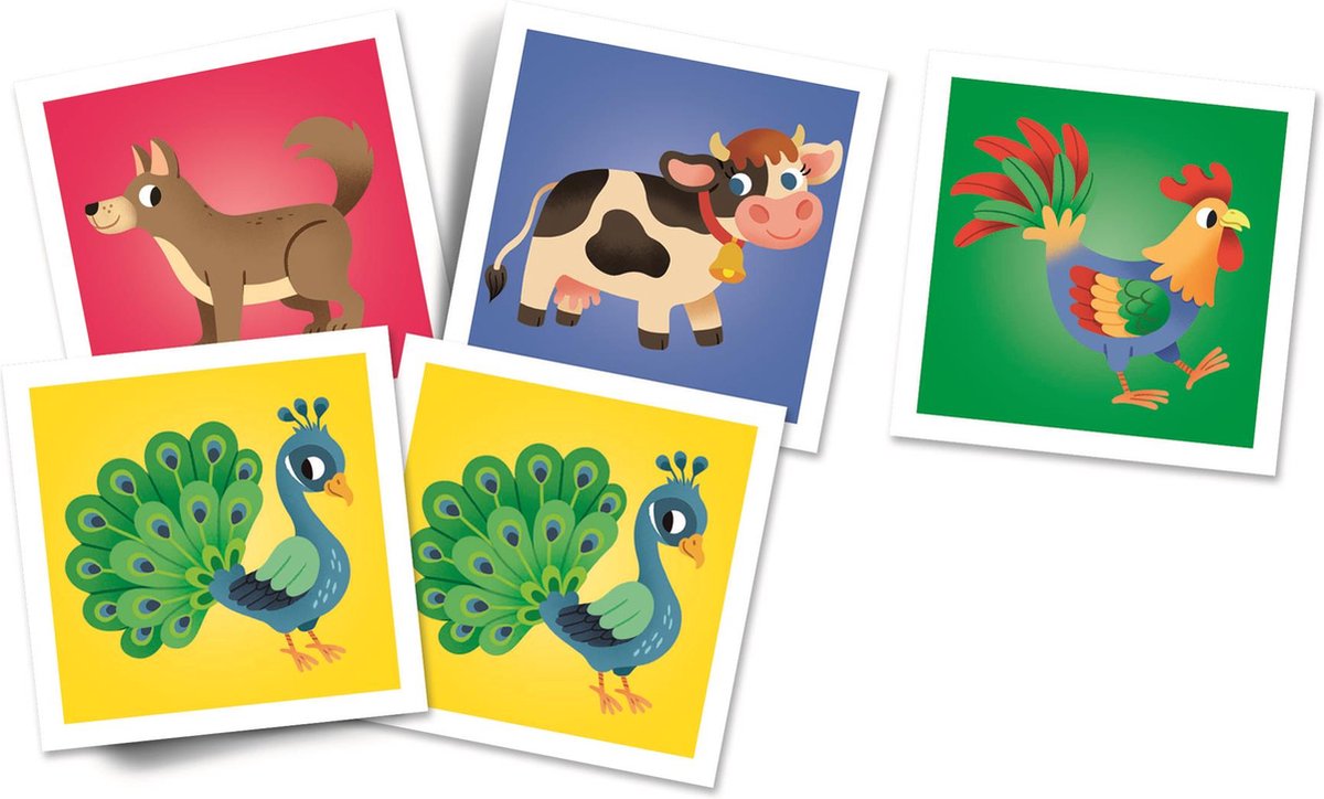 Clementoni - mémoire pour enfants - animaux de la ferme - 48 cartes - jeu de mémoire - jouets éducatifs - à partir de 4 ans