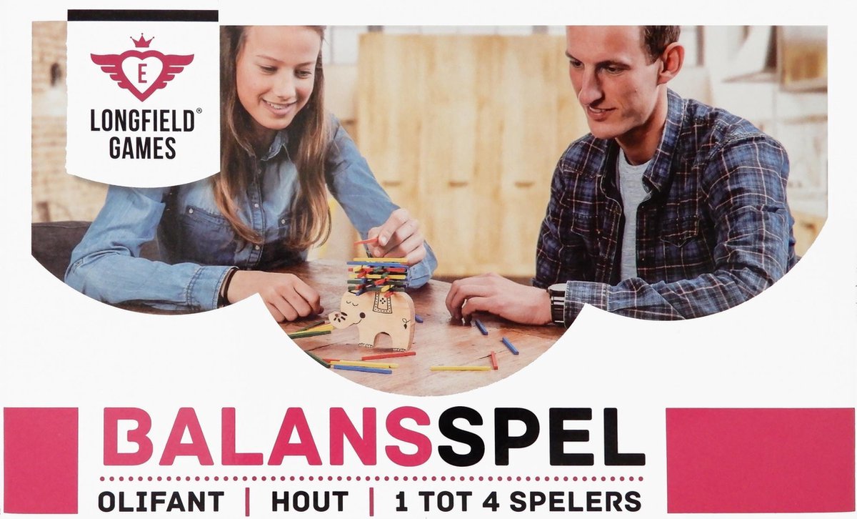 Éléphant de jeu d'équilibre en bois