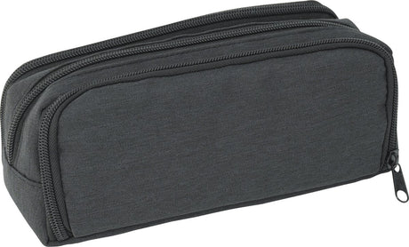 Trousse Eberhard Faber - rectangulaire - 3 compartiments - anthracite - sans contenu - ef-577406