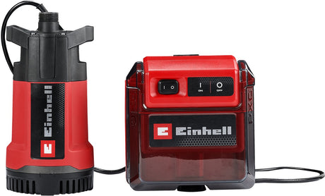 Pompe à baril de pluie à batterie Einhell - ge-pp 36 rb-a li solo - power x-change - 36 v li-ion - max. capacité de livraison : 4 500 l h - max. hauteur de chute : 30 m - max. profondeur d'immersion : 4 m - excl. batterie et chargeur