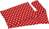Literie de poupée Goki - rouge à pois blancs