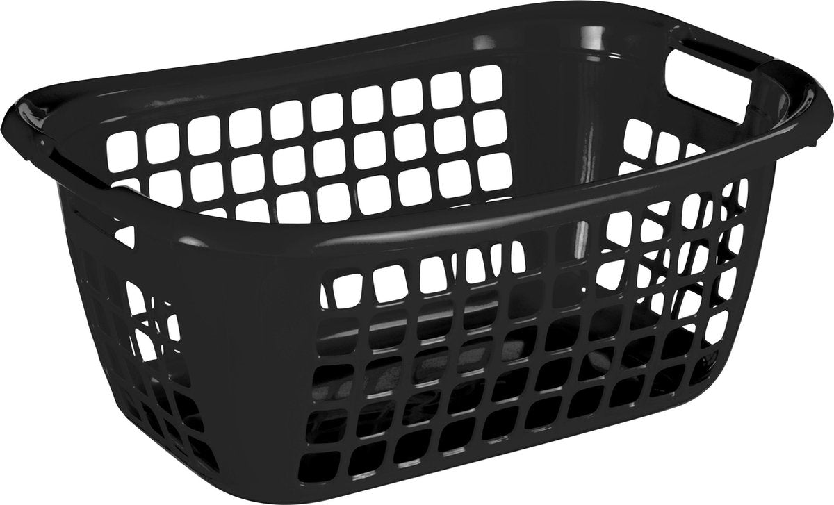 Panier à linge Sunware basic 35l - 55x38x22,5 cm - noir
