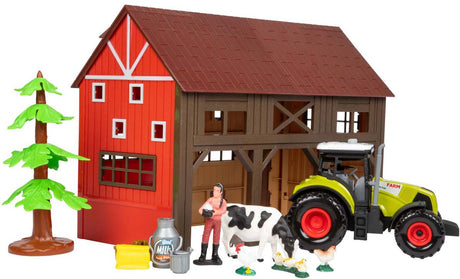Toi-toys ackers ville farm avec tracteur, ensemble de jeu lumineux et sonore, 12 pièces.