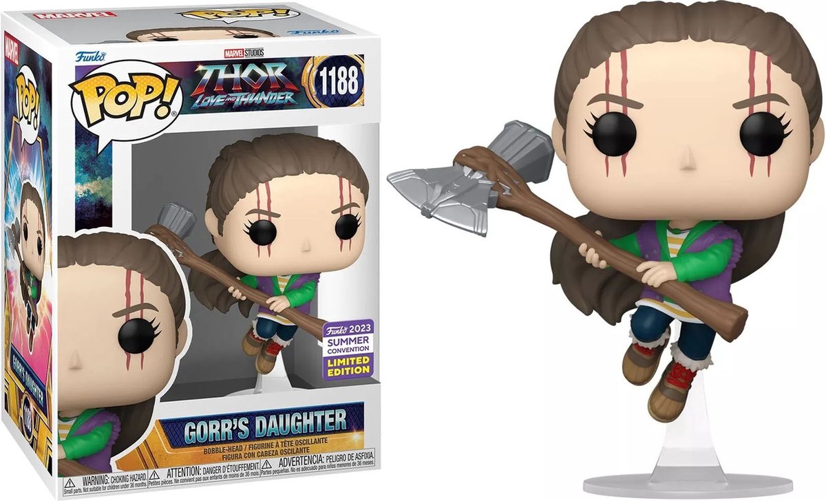 Funko-pop ! merveille thor amour et tonnerre - la fille de gorr #1188 convention d'été