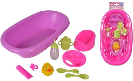 Bain de poupée Simba avec accessoires, jouets de bain pour enfants, y compris un canard en caoutchouc.