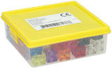 Blocs de connexion transparents - 75 pcs. dans une boîte de rangement