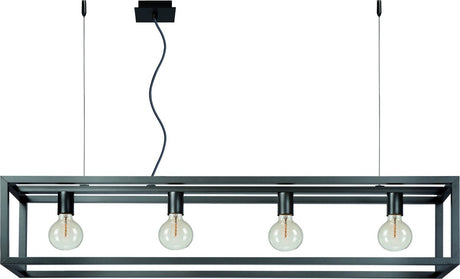 Lucide oris - suspension - 4xe27 - fer gris