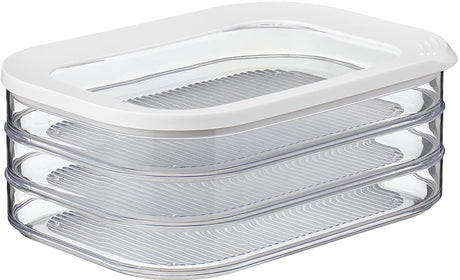 Boîte à viande Mepal modula couvercle blanc 3 couches | 2 pièces