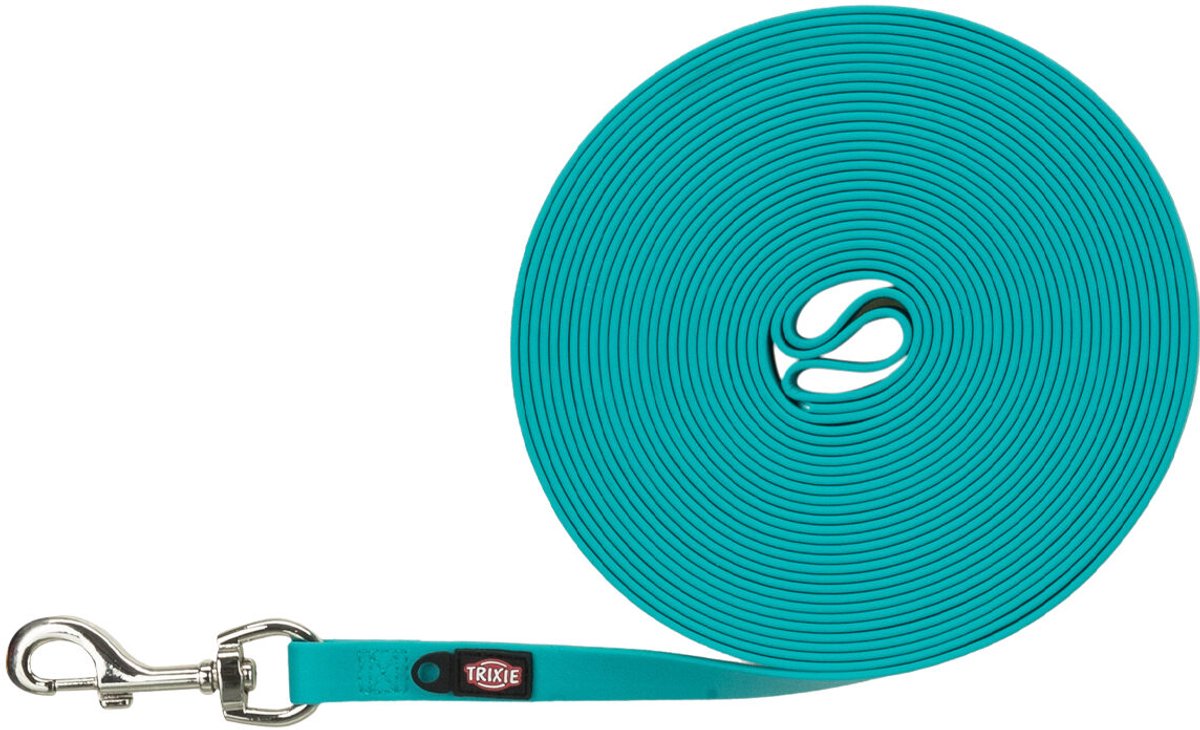 Trixie easy life - laisse pour chien - ligne de remorquage - bleu océan turquoise - 5m x 1,3cm