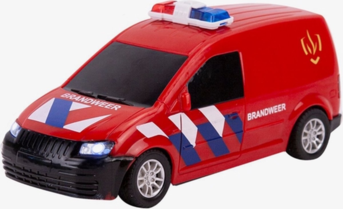Camion de pompiers radiocommandé à roues rapides avec lumière | 2 pièces