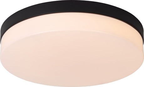Lucide biskit - plafonnier (plafonnier) salle de bain - ø 34,5 cm - led - 1x24w 2700k - ip44 - détecteur de mouvement - noir