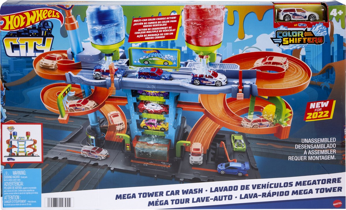 Méga lave-auto Hot Wheels City - véhicule jouet