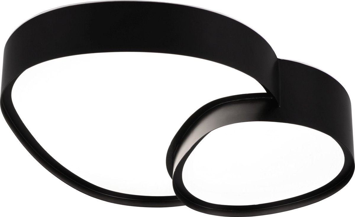 Trio Rise - plafonnier - noir mat - incl. 1x SMD 21w - variateur intégré - fonction mémoire - couleur de lumière réglable