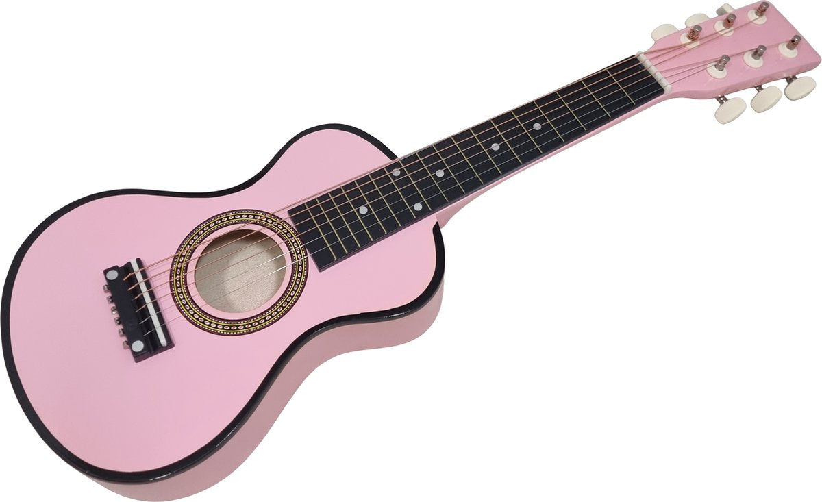 Guitare en bois Playwood rose - 6 cordes