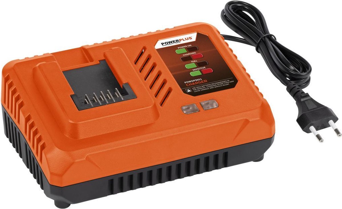 Chargeur de batterie Powerplus double puissance powdp9051 - 4,0a - pour batteries 20v 2x20v - plateforme de batterie