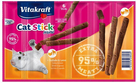 Vitakraft bâtonnet pour chat agneau de dinde 1 pièce - 6 bâtonnets
