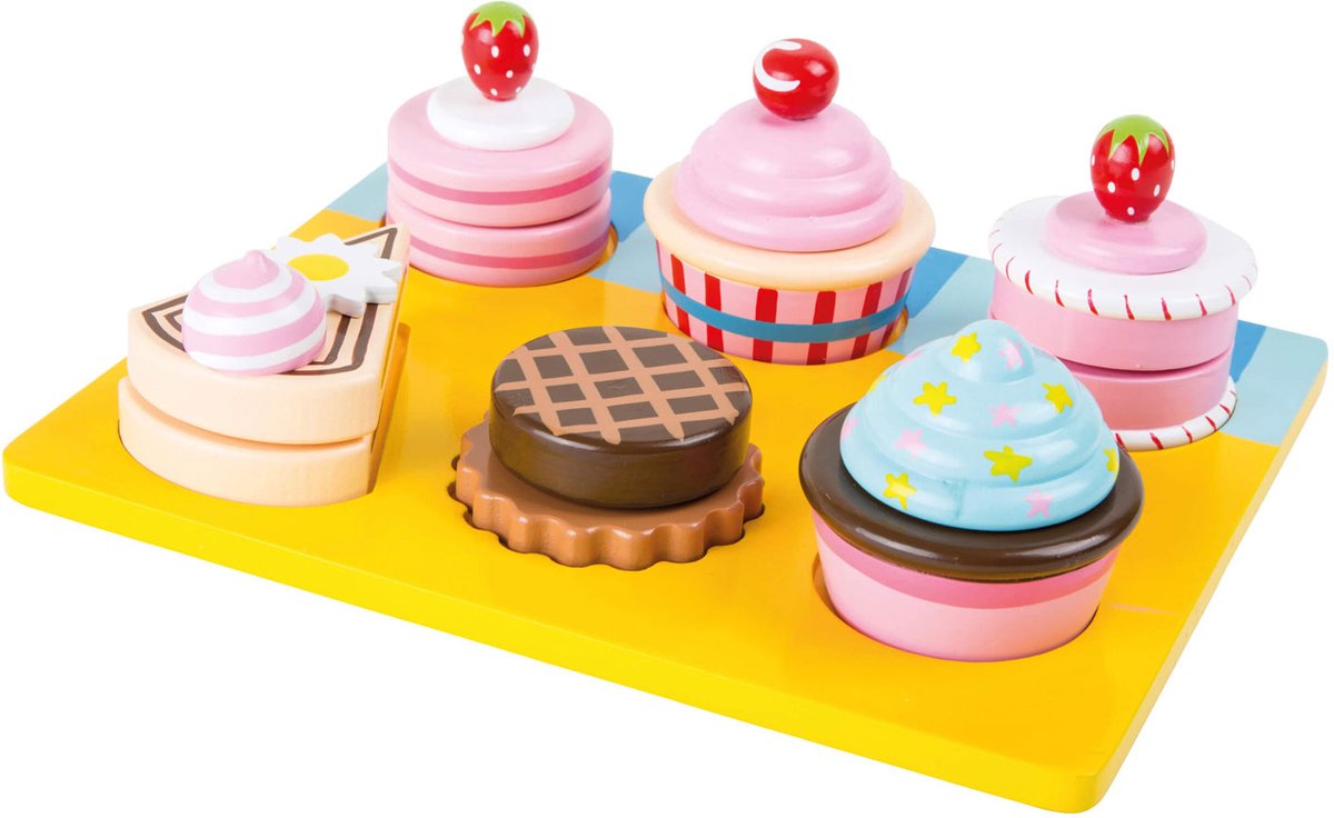 Small foot - set de cupcakes et gâteaux en bois, 13 pièces.