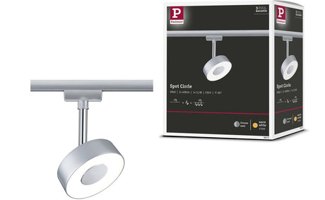 Paulmann urail rail spot cercle 250lm 5,3w 2700k 230v chrome mat