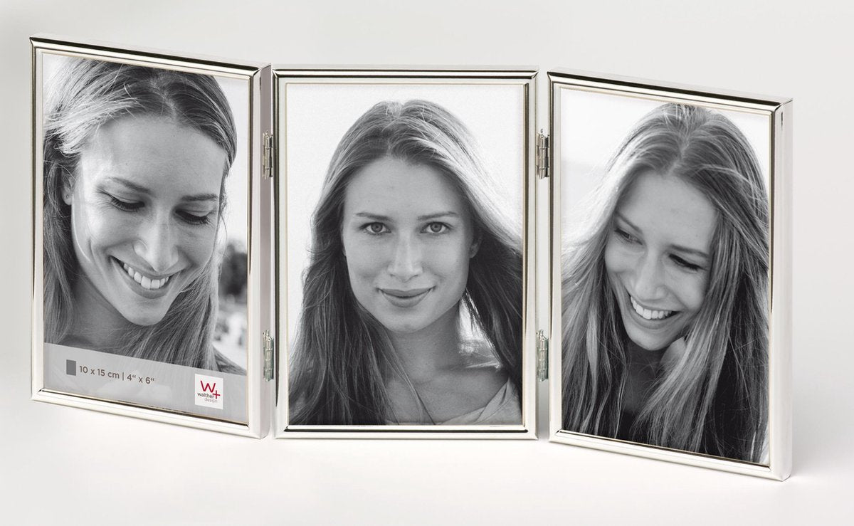 Walther design chloé - cadre photo - format photo 3x 10x15 cm - argent