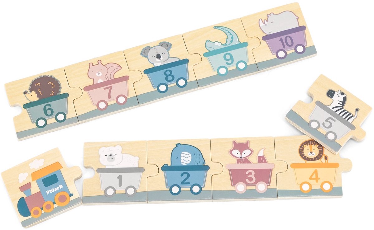 Polarb ® puzzle en bois de chiffres