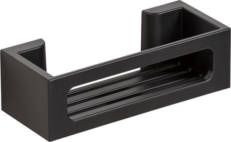 Wenko turbo-loc bralia support mural noir mat 30x9cm - support de douche - support de bain - montage sans perçage - autocollant