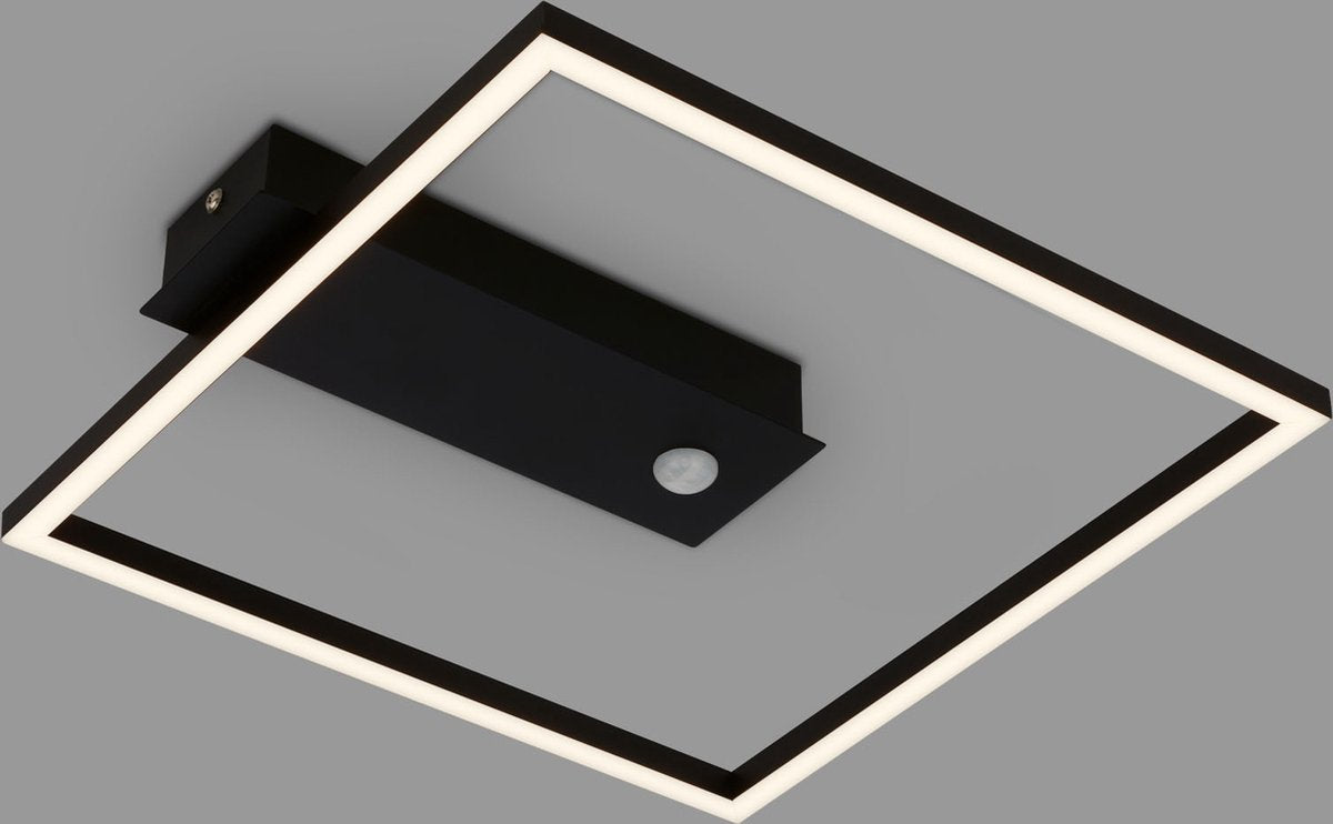 Briloner - nici - Plafonnier LED - Plafonnier avec détecteur de mouvement - Noir - LED - 12,5w
