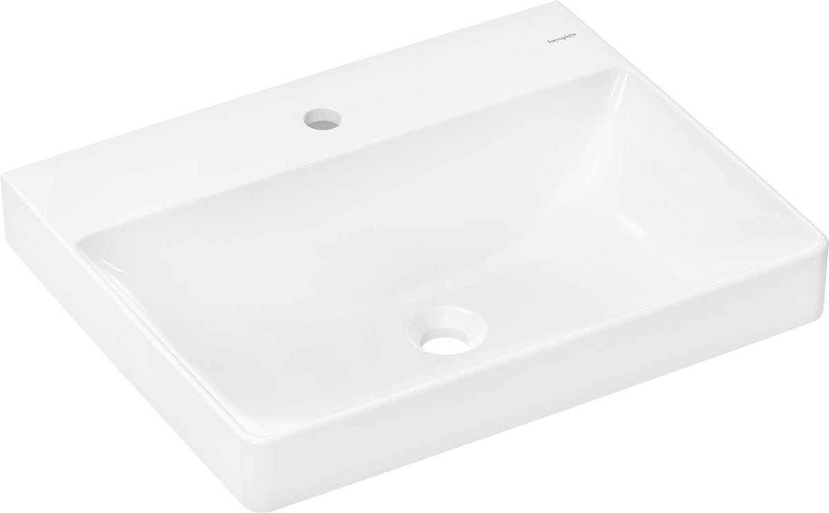 Hansgrohe xelu q - lavabo - taille 600 480 mm - avec trou pour robinetterie - sans trop-plein - blanc