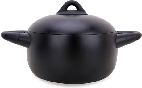Maestro mr-4017-18 - marmite avec couvercle 2,2l (18 cm) - fonte d'aluminium - revêtement antiadhésif - noir