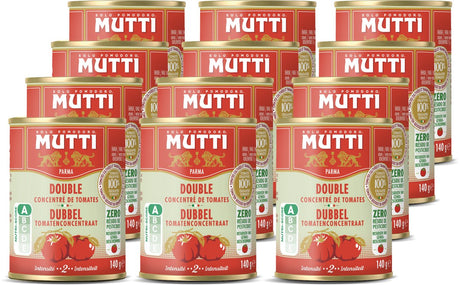 Purée de tomates Mutti double concentrée zrp - 12 x 140 grammes