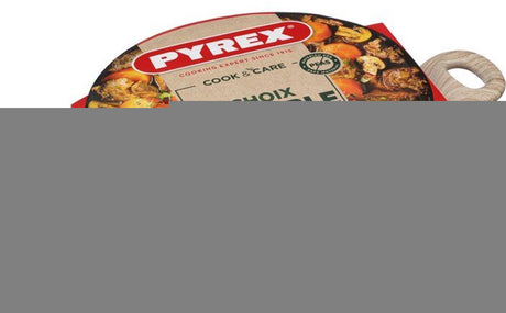 Casserole en Pyrex avec couvercle - - soins de cuisson - 24 cm - revêtement antiadhésif - convient à l'induction - sans pfas