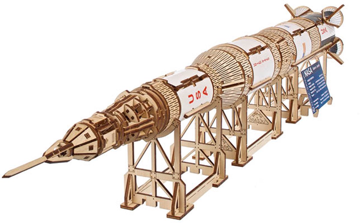 Ugears modélisme 3D - NASA Saturn V - kit de construction mécanique bois - jouets éducatifs