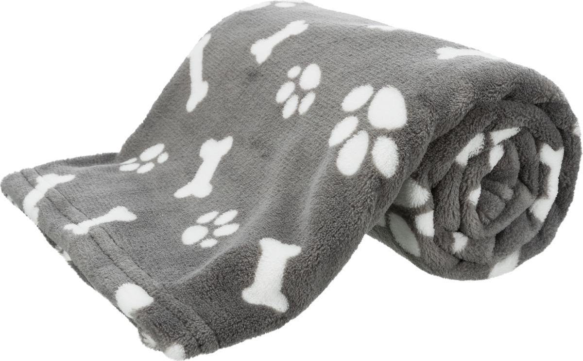 Trixie couverture pour chien Kenny polaire pattes d'os gris