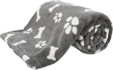 Trixie couverture pour chien Kenny polaire pattes d'os gris