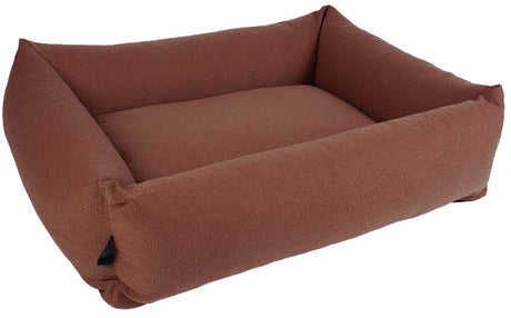 D d home - lit pour chien eden - housse lavable hydrofuge - marron - grand 110x95x25cm