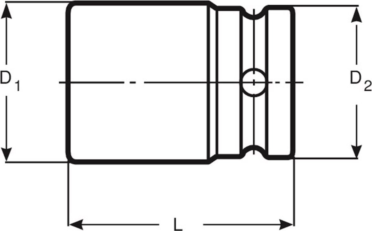 Bahco k7806m-19 douille à choc longue - 19mm - 1 2 (l=80mm)