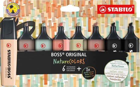 Stabilo Boss Original - Marking Marker - Set 8 pièces - Naturecolors