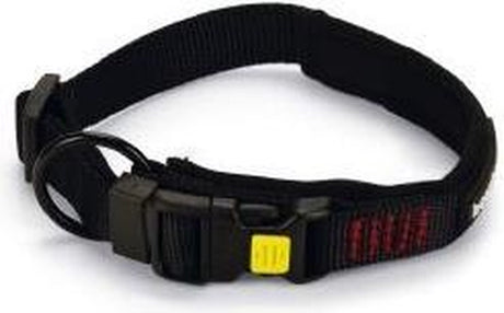 Beeztees parinca hondenhalsband nylon - zwart 60-65 cm x 30 mm
