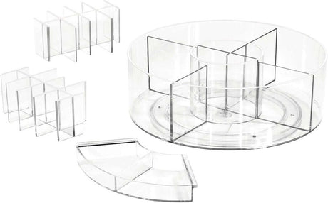 Plateau tournant Idesign pour maquillage et cosmétique transparent - Sarah Tanno