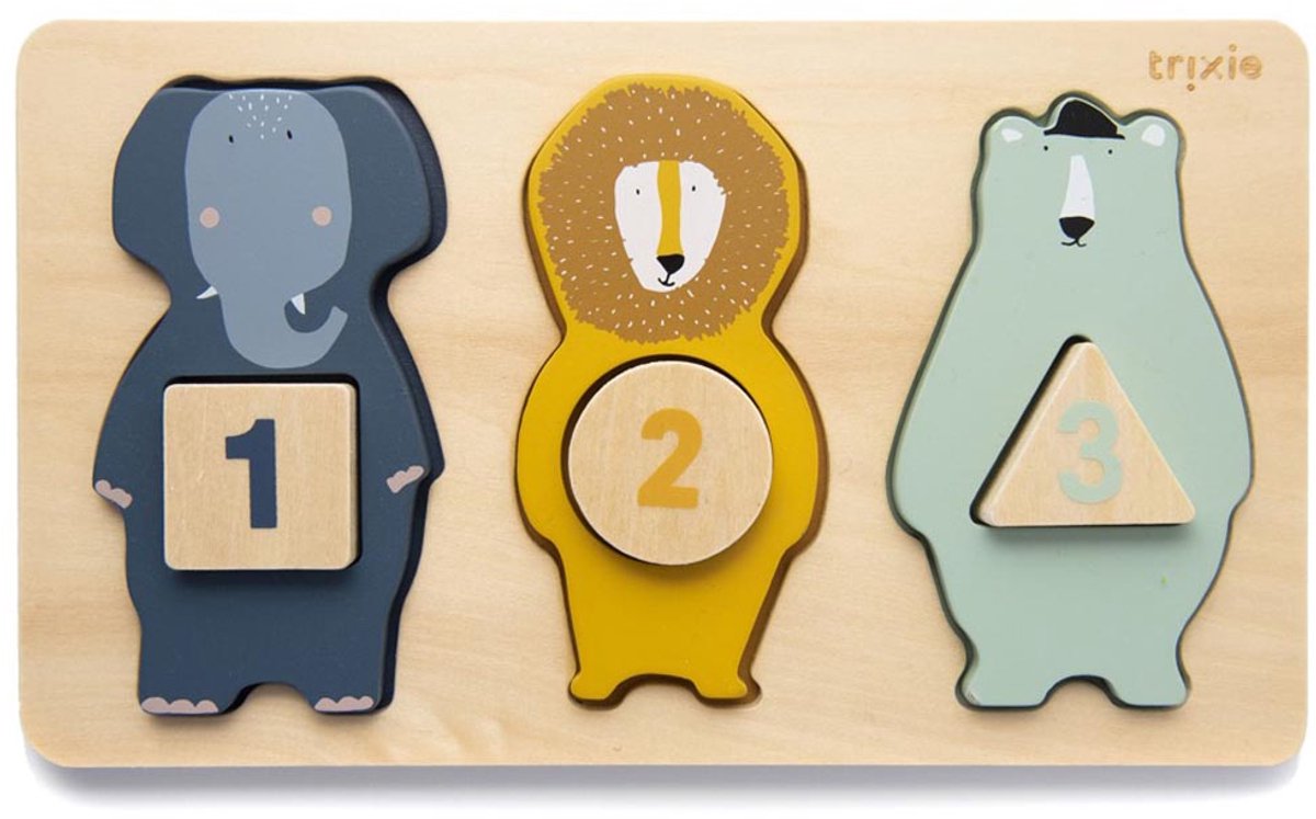 Trixie Wooden Tel Puzzle Animaux, 6e.